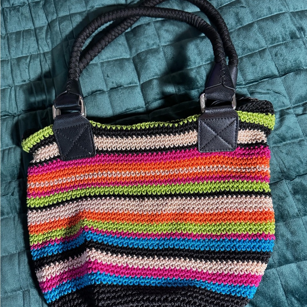 Multicolor Striped Tote Bag